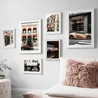 Модный магазин в Париже, роскошные классические настенные картины с изображением спортивного автомобиля, скандинавские постеры и принты для гостиной