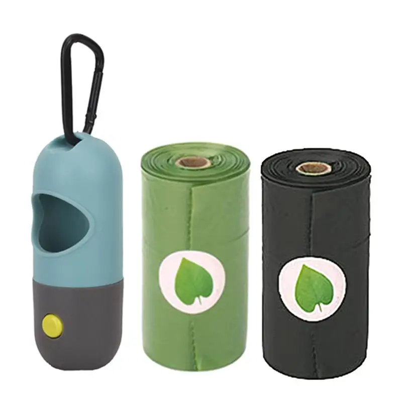 Горячая продажа 15 шт./рулон мешки для мусора + светодиодный дозатор собачьих