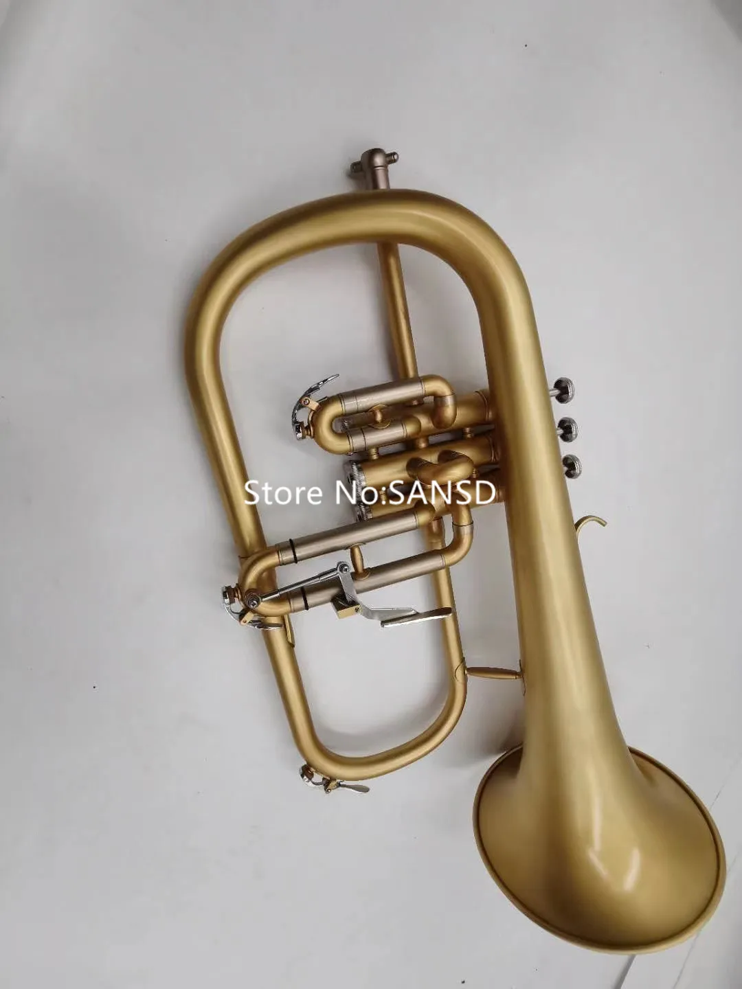 Реальный продукт Bb Tune Flugelhorn Профессиональный музыкальный инструмент с латунным