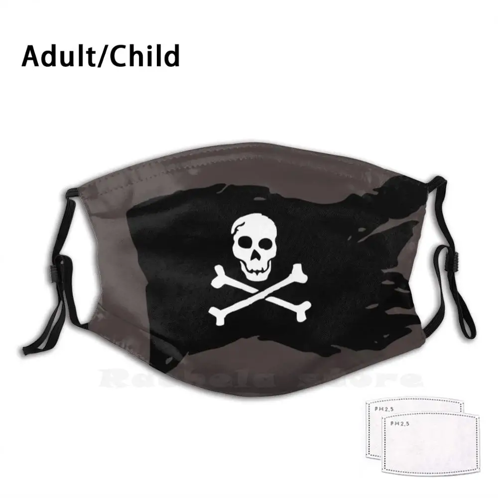Моющаяся маска с фильтром Jolly Roger для защиты от пыли Пиратская Джелли Роджер Карта