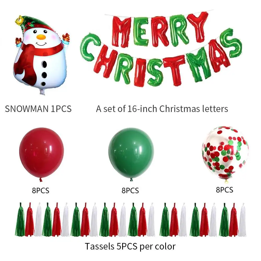 

Рождественская вечеринка воздушный шарик из алюминиевой фольги рождественские шары лося шары красный зеленый снеговик шар Санта Клаус