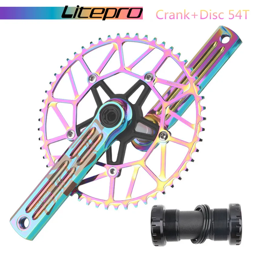 Litepro EdgePro полый ОДНА ЗВЕЗДОЧКА коленчатая цепь колесо складной велосипед 130 BCD 170