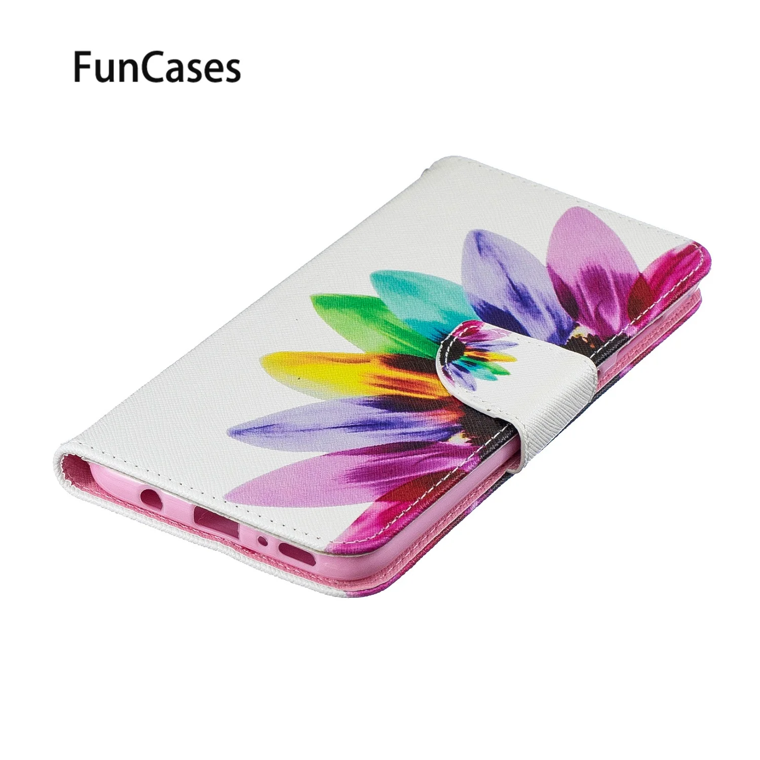 Кожаные чехлы для Samsung A70 Sun Flower Caso силиконовый чехол Galaxy coque A7 2019 сумка телефона из