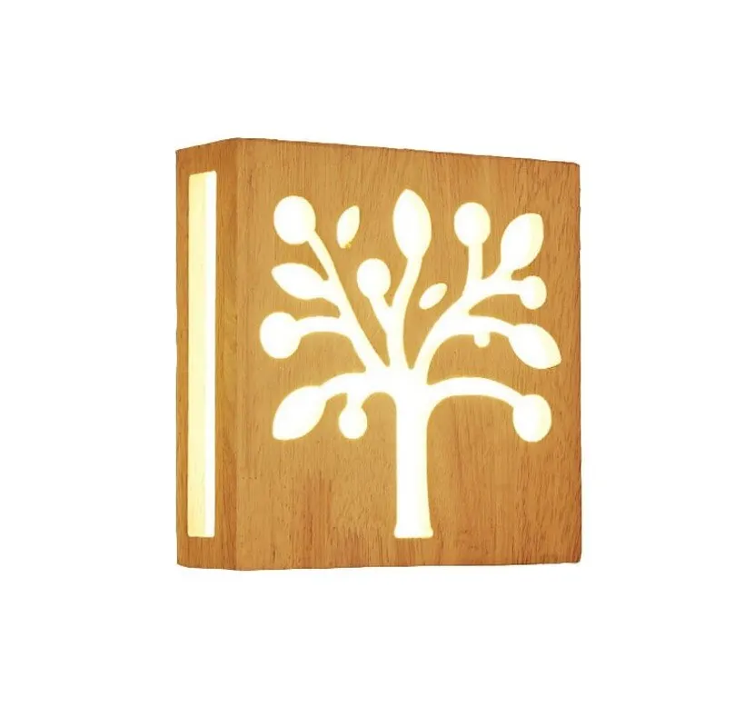 

Nordic Modern LED Wall Lamp Wood Sconce Indoor Lighting Fixture Living Bedroom Bedside Restaurant Kitchen Minimalist Decor Light