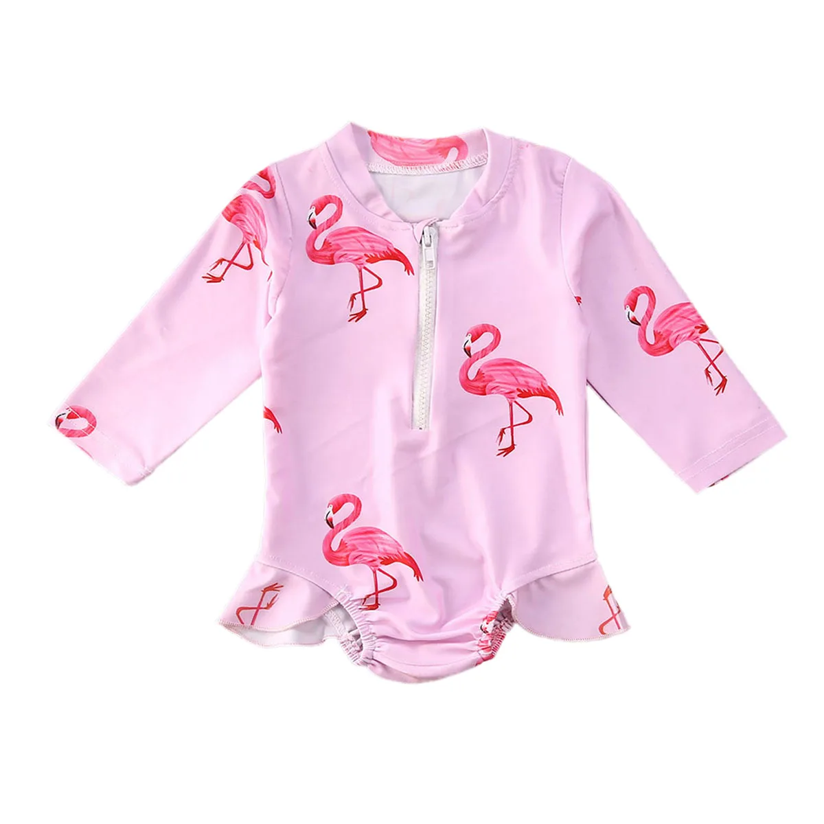 Купальник для детей 1-6 лет купальный костюм с леопардовым принтом фламинго