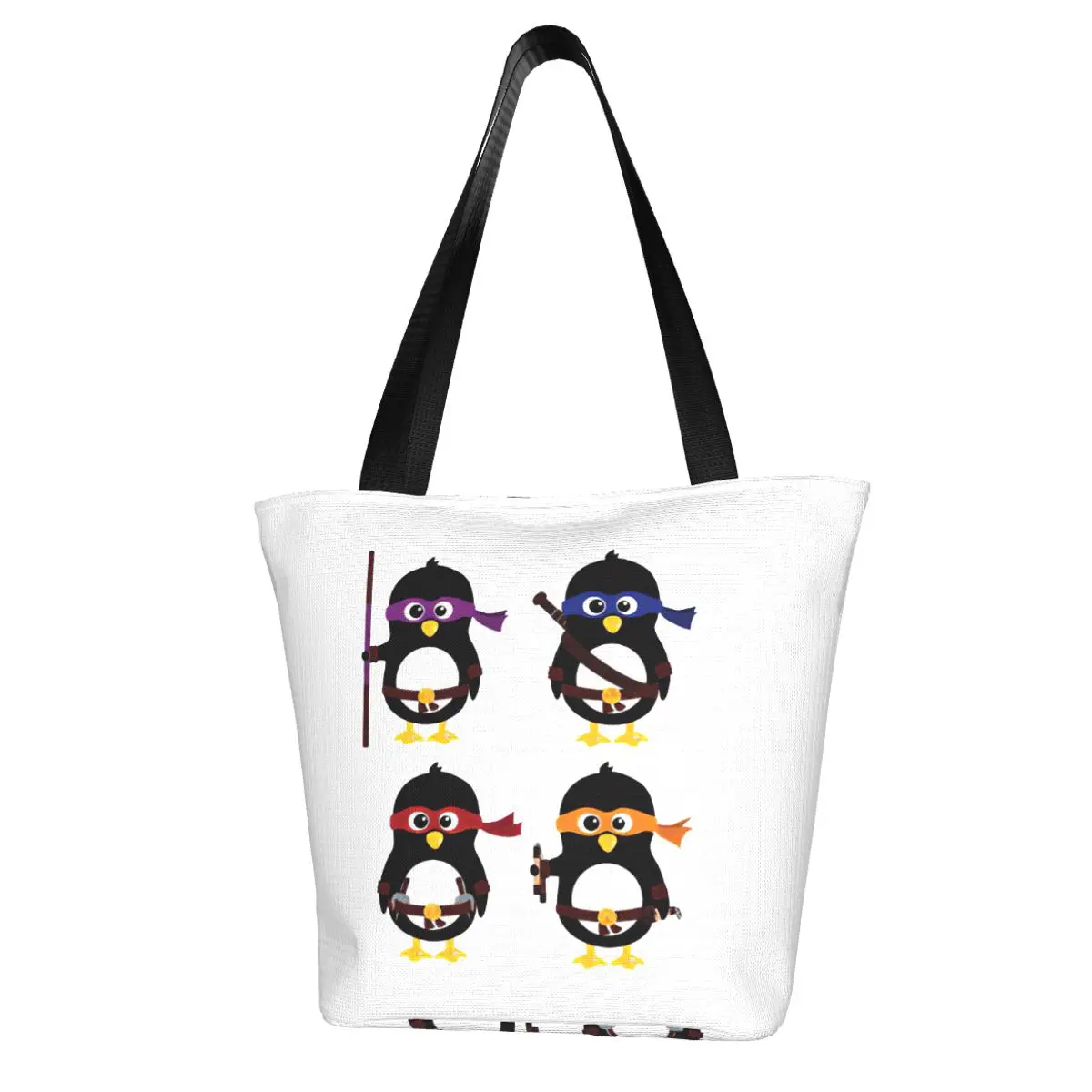 Penguins Ninjas Shopping Bag Aesthetic Cloth Outdoor Handbag Female Fashion Bags