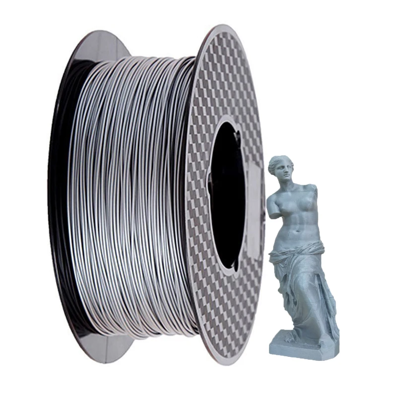 Metal 3D Printer Filament PLA 1.75mm 1Kg Spool Metal Color Gold Silver Copper Bronze Metallic PLA Printing Materials 1000g