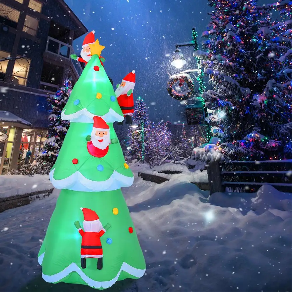 

2.4M LED Inflatable Christmas Tree Model Outdoor Glow Christmas Tree New Year Home Decoration for Indoor Outdoor Courtyard