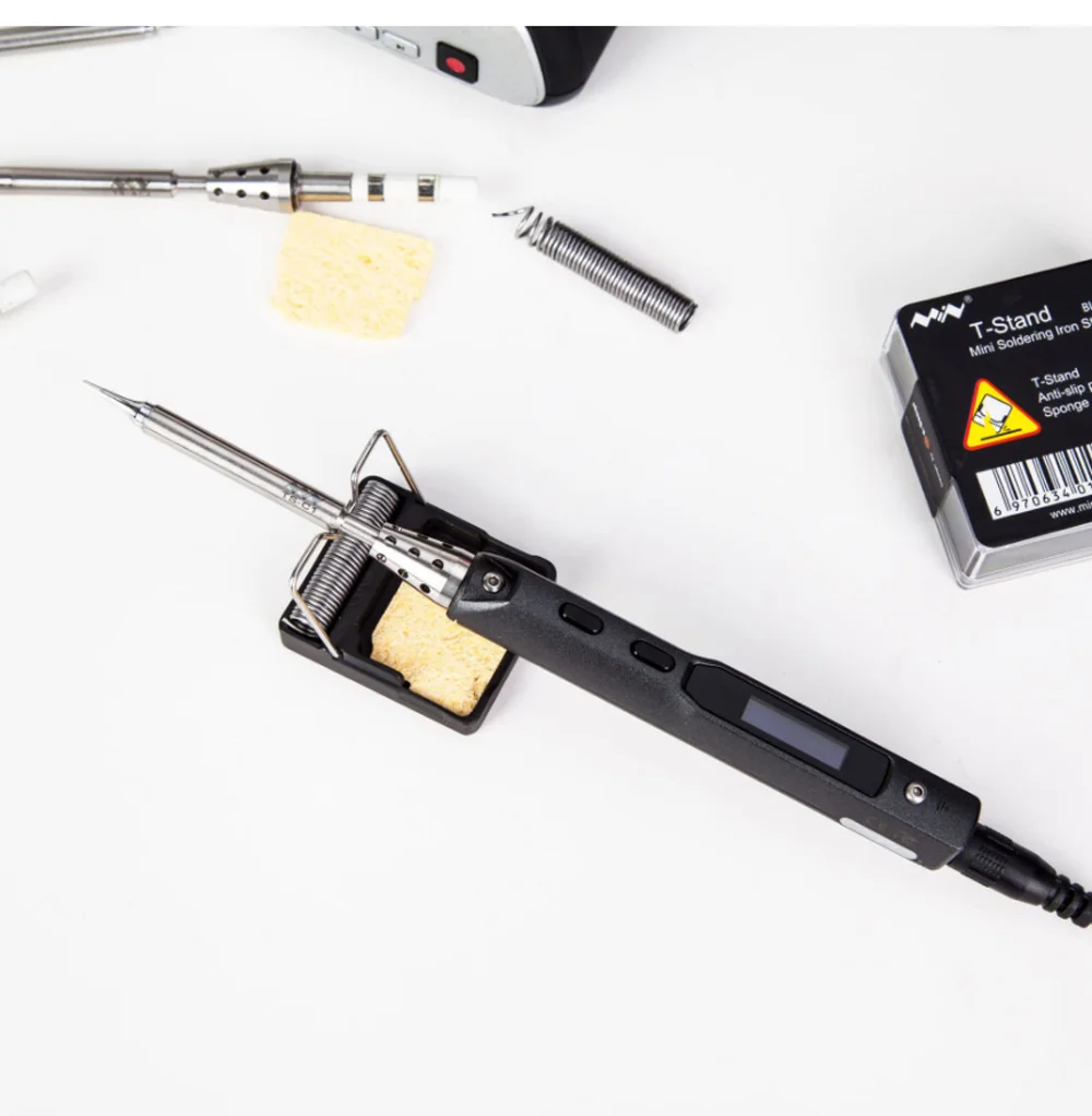 

Original MINI T-stand Zirconia Ceramics Stand Holder for TS100 TS80P Soldering Iron Tool Kit Parts Set of Tools Acces