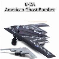 136 scale diecast metal model b 2a american ghost bomber alloy fighter aircraft toy pullback with sound and light collection