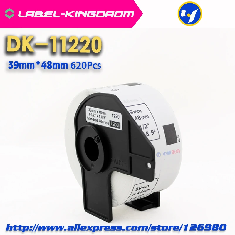 4 Refill Rolls Compatible DK-11220 Label 39mm*48mm 620Pcs for Brother Printer QL-700/720 White Paper DK-1220 | Компьютеры и офис