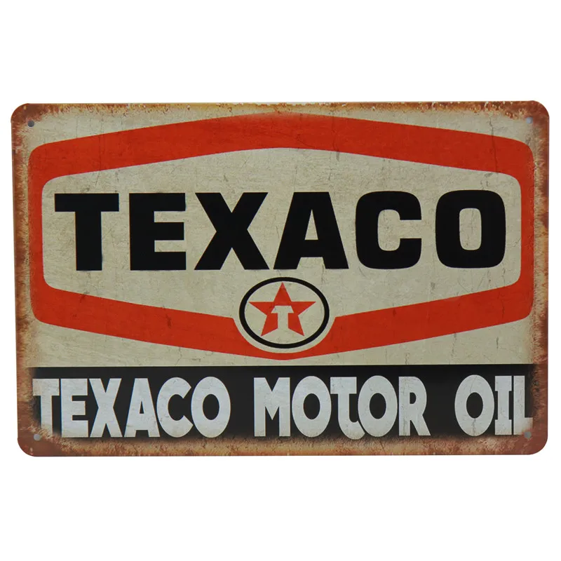 Старинный гараж домашний декор Texaco стикеры бензин продукт железная живопись