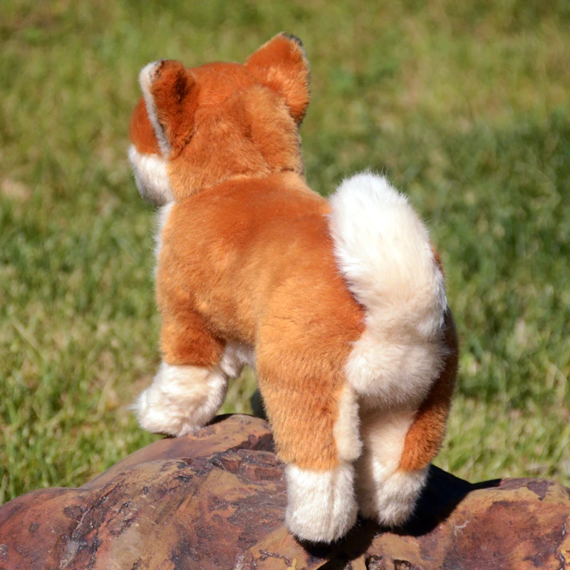 Японские плюшевые игрушки Shiba Inu Kawaii Simulation желтая собака заполненная мягкими куклами для детских подарков.