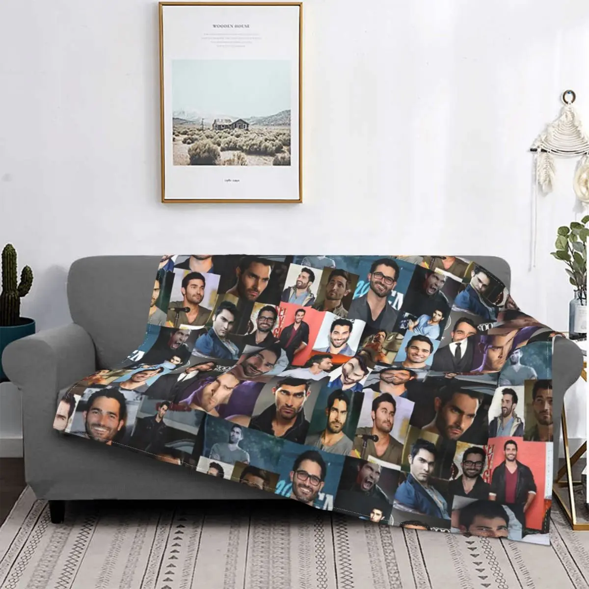 

Tyler Hoechlin Collage Blanket Bedspread Bed Plaid Sofa Fluffy Plaid Picnic Blanket Children'S Cover