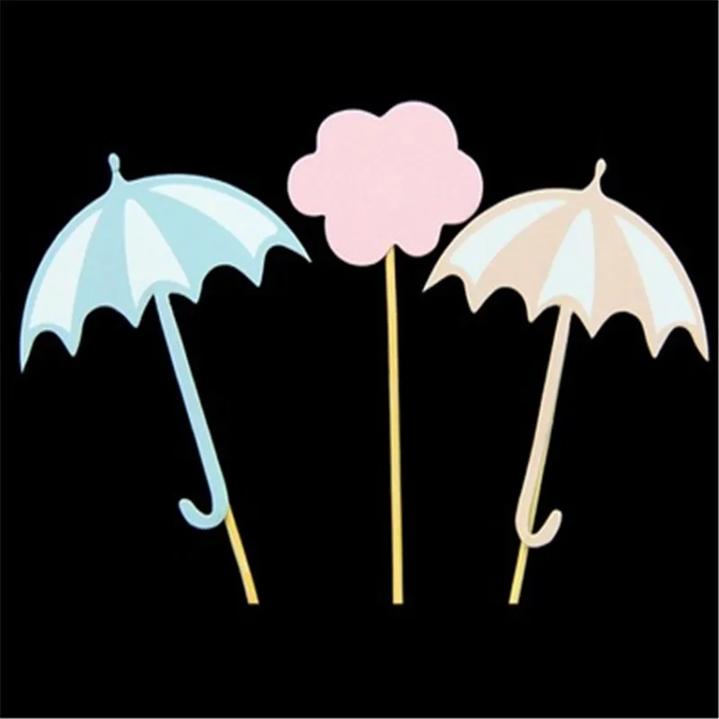 6 шт./компл. облаков и зонтиков Бумажные Формочки для капкейков фигурки жениха