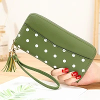 fashion women wallet wrist handle phone case long section money pocket pouch handbag womens purse card holders 2021