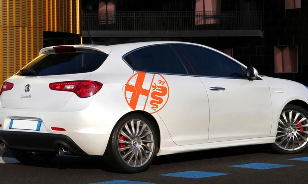 2 шт. наклейки на боковые двери автомобиля для Alfa Romeo MiTo Giulietta 147 156 159 166 Авто Виниловая пленка наклейки аксессуары для тюнинга автомобиля