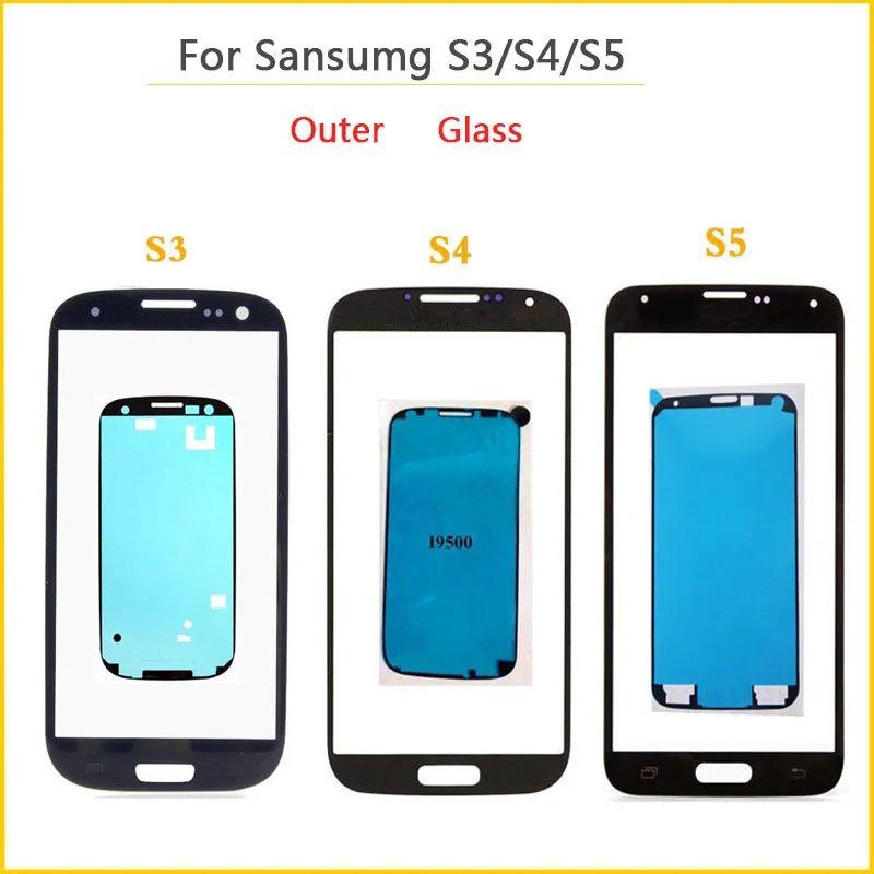 Внешнее стекло для Samsung Galaxy S3 i9300 i9305 i9300i i9301 i9301i S4 i9500 i9505 i337 S5 Фронтальная панель ЖК