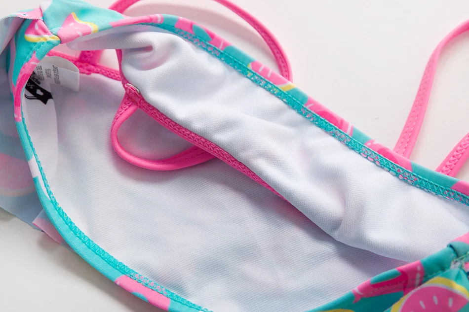 Купальник для девочек с изображением фламинго купальник оборками детская одежда