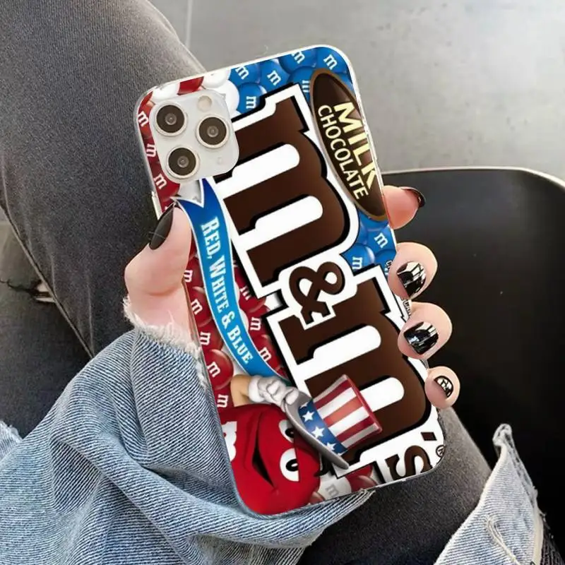 

YNDFCNB M&M's Chocolate Nutella Bottle Mobile Phone Case for iPhone 11 12 pro XS MAX 8 7 6 6S Plus X 5S SE 2020 XR case