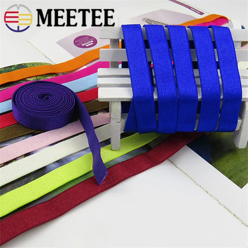 Meetee 20 метров резинки 10 мм ширина для нижнего белья плечевой ремень бюстгальтер ремни для купальников украшение для ноутбука DIY аксессуары