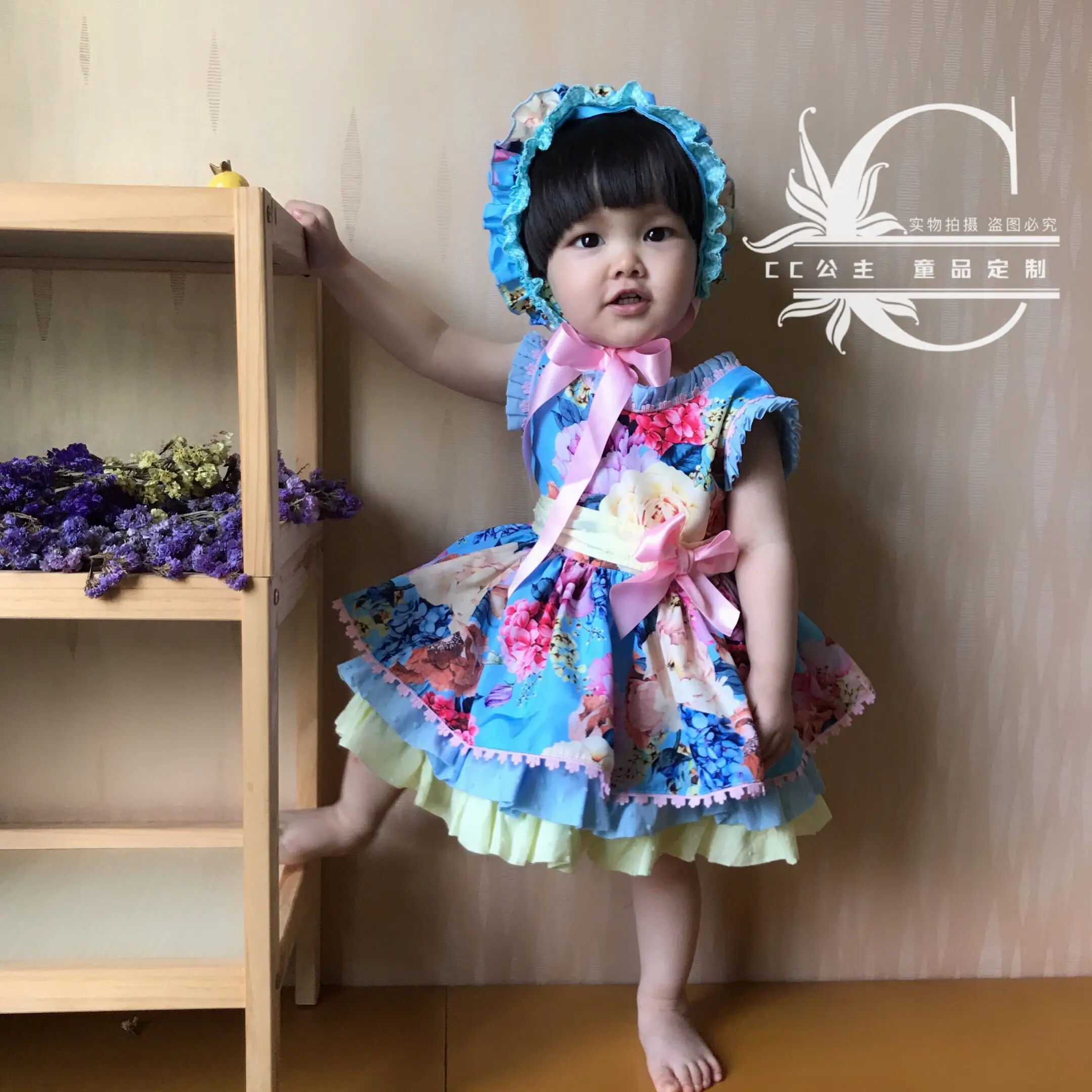 2019new поступления испанская детская одежда из хлопка, для девочек; высокое качество дворец платье принцессы в стиле «Лолита» платье на день рождения для малыша рождественское платье