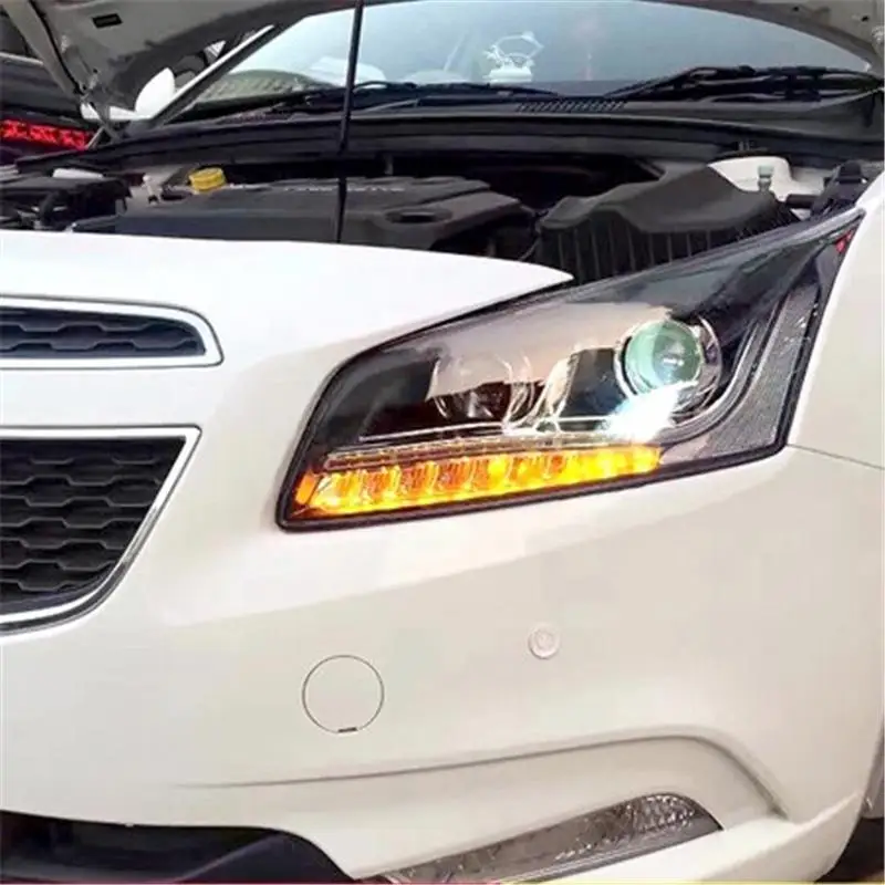 Бегущие Neblineros боковые поворотники Drl наружные Luces Led Para Автомобильные фары в сборе 15 для Chevrolet Cruze
