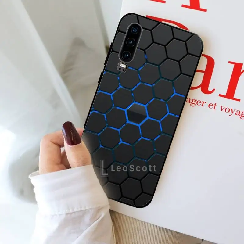 

Hexagonal lattice Phone Case For Huawei Y5 Y6 II Y7 Y9 PRIME 2018 2019 NOVA3E P20 PRO P10 Honor 10