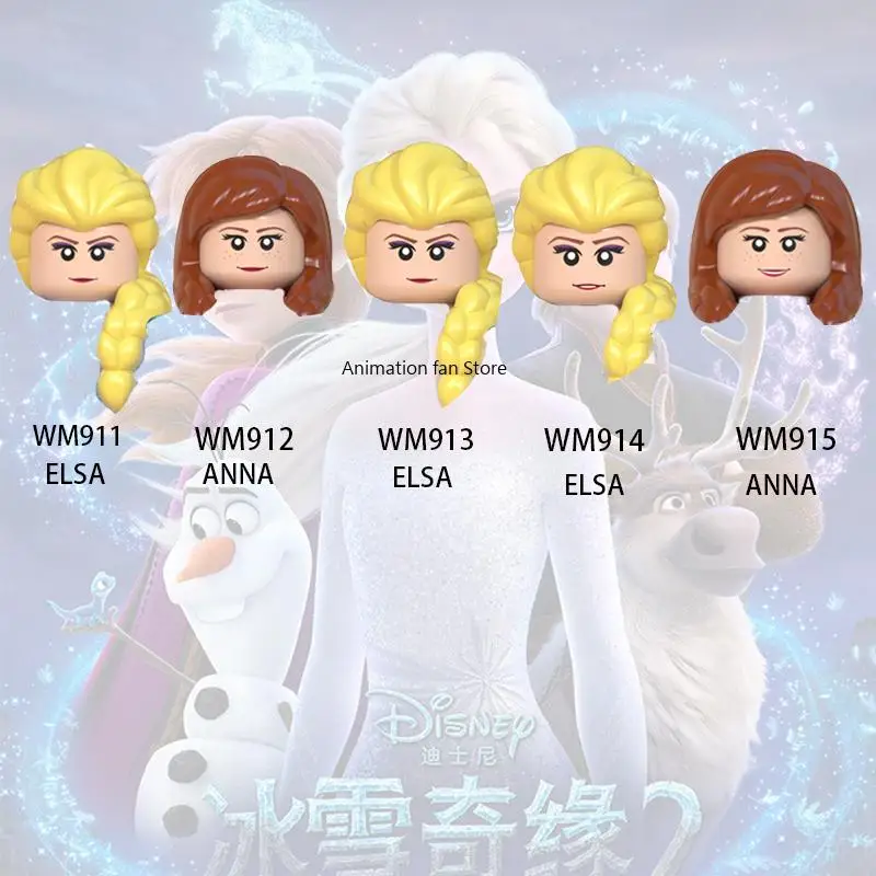 

Экшн-фигурки из фильма «Холодное сердце» Disney, мини-кубики из блоков, совместимы с игрушками Moc для девочек, ледяной подарок, конструкция Wm6084