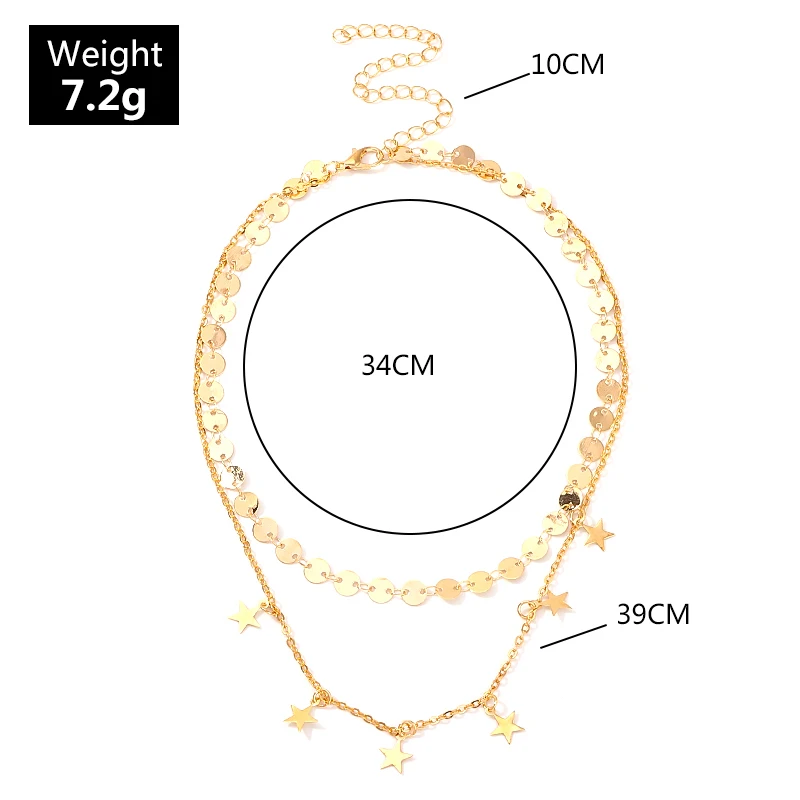 Doreen Box новая модная цепочка для вечеринки золотого цвета с круглой звездой