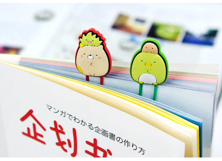 5 шт./упак. Sumikko Gurashi футляр из силикона с милым рисунком из мультфильма Бумага иглы Бумага для съемки с креплением зажим записка заметка зажимы для канцелярских принадлежностей
