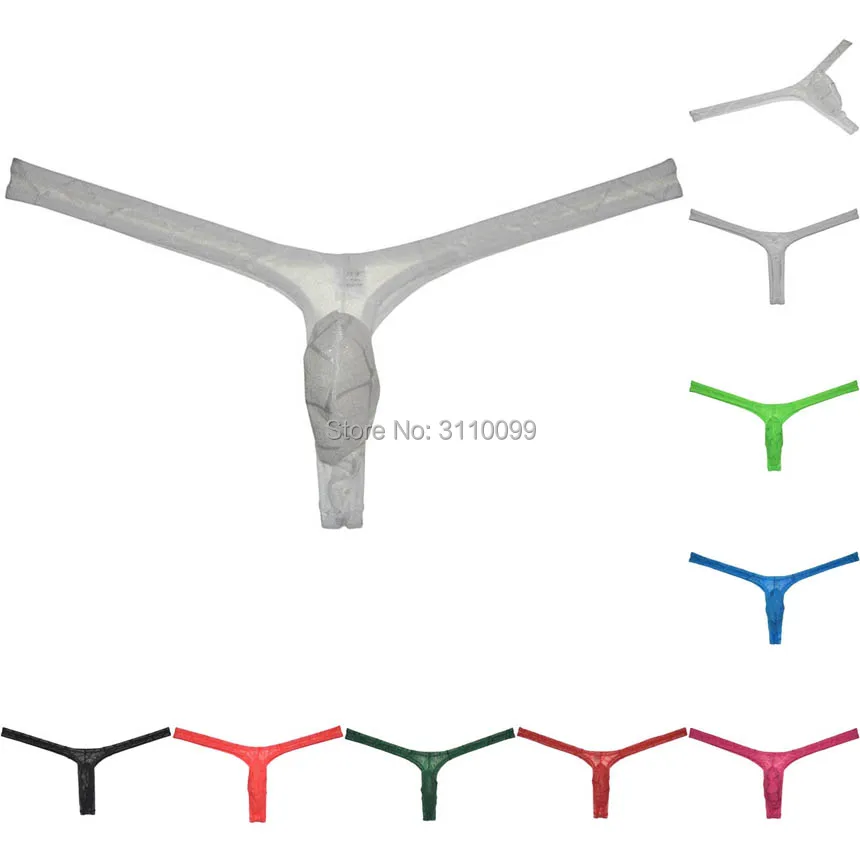 Мужское жаккардовое бикини прозрачные трусики-стринги с Т-образным ремешком |