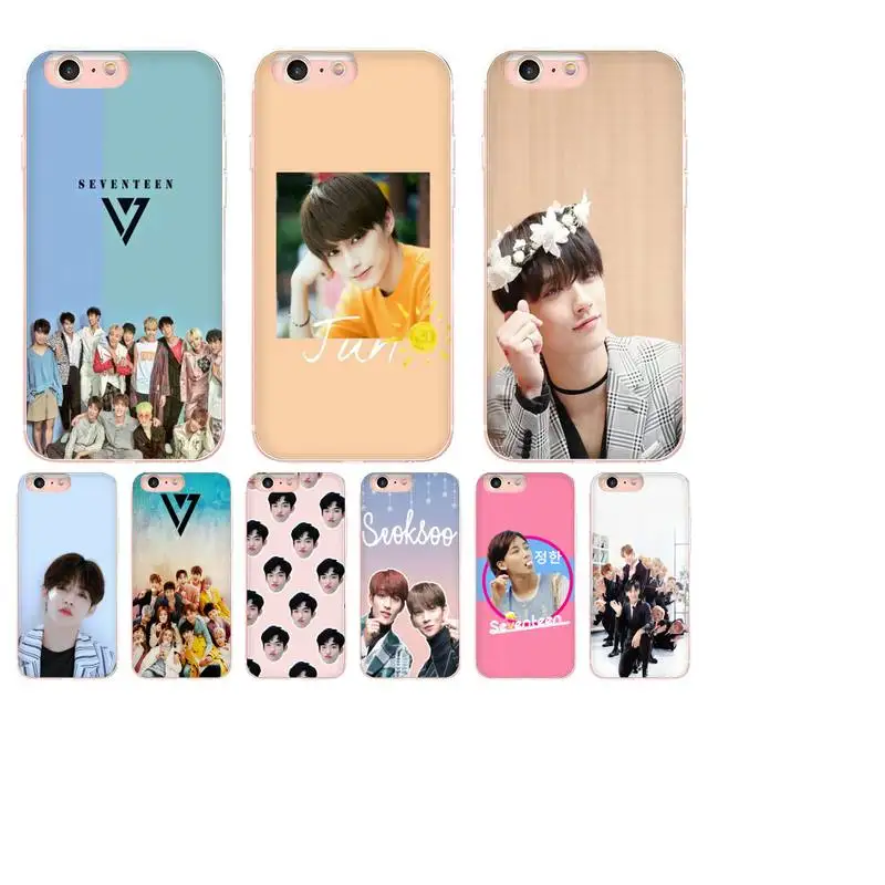 

Seventeen JUN DK JOSHUA kpop Phone Case For DIY iPhone X XS MAX 11 11 pro max 6 6s 7 7plus 8 8Plus 5 5S XR SE 2020 case