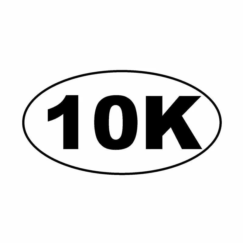 

14.8*7.8cm Funny alphanumeric 10k Car Sticker Motorcycle Bumper Trunk Laptop Window Decals Vinyl Car Styling Decoration