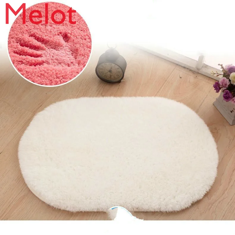 

Soft Absorbent Bathroom Mat Toilet Floor Absorbent Thickening Carpet Non-Slip Bathroom Memory Foam Carpet Oval Mat