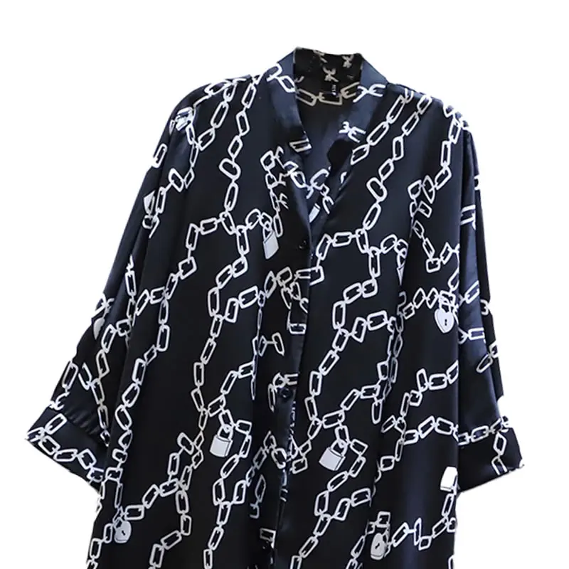 

XITAO Print Pattern Blouse Fashion New Women Irregular Single Breast Small Fresh Casual Style Loose 2021 Summer Shirt LDD1585