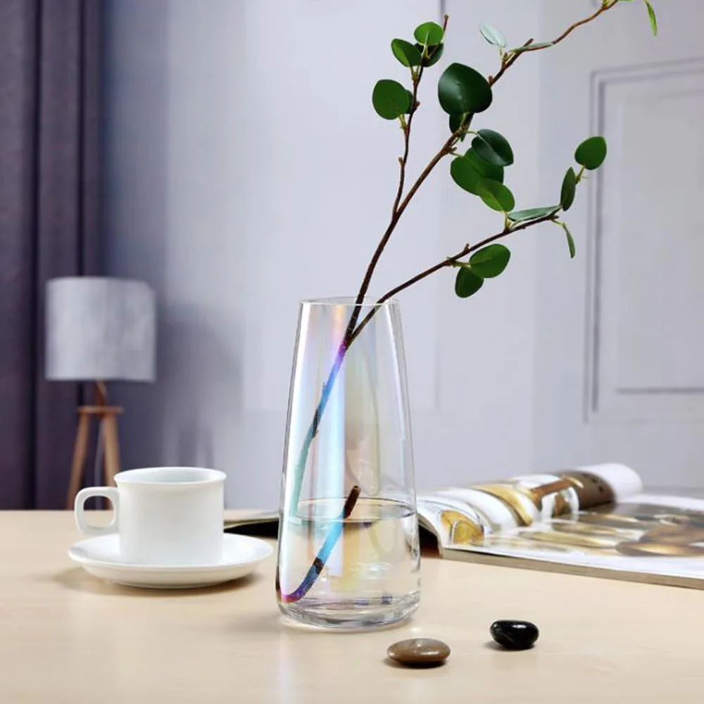 Прозрачные стеклянные вазы в скандинавском стиле украшение для гостиной и стола
