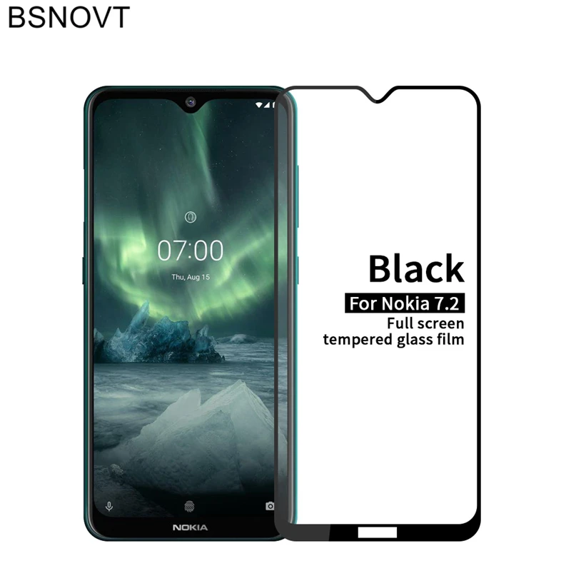 2 шт Стекло для Nokia 7 полное покрытие клея 6 3 дюйма Защитная пленка экрана телефона