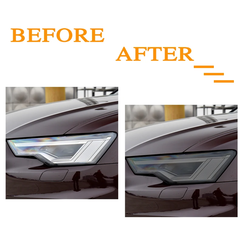 2P для Audi A6 C8 S6 2019 2020 оттенок автомобильных фар черная защитная пленка задняя фара