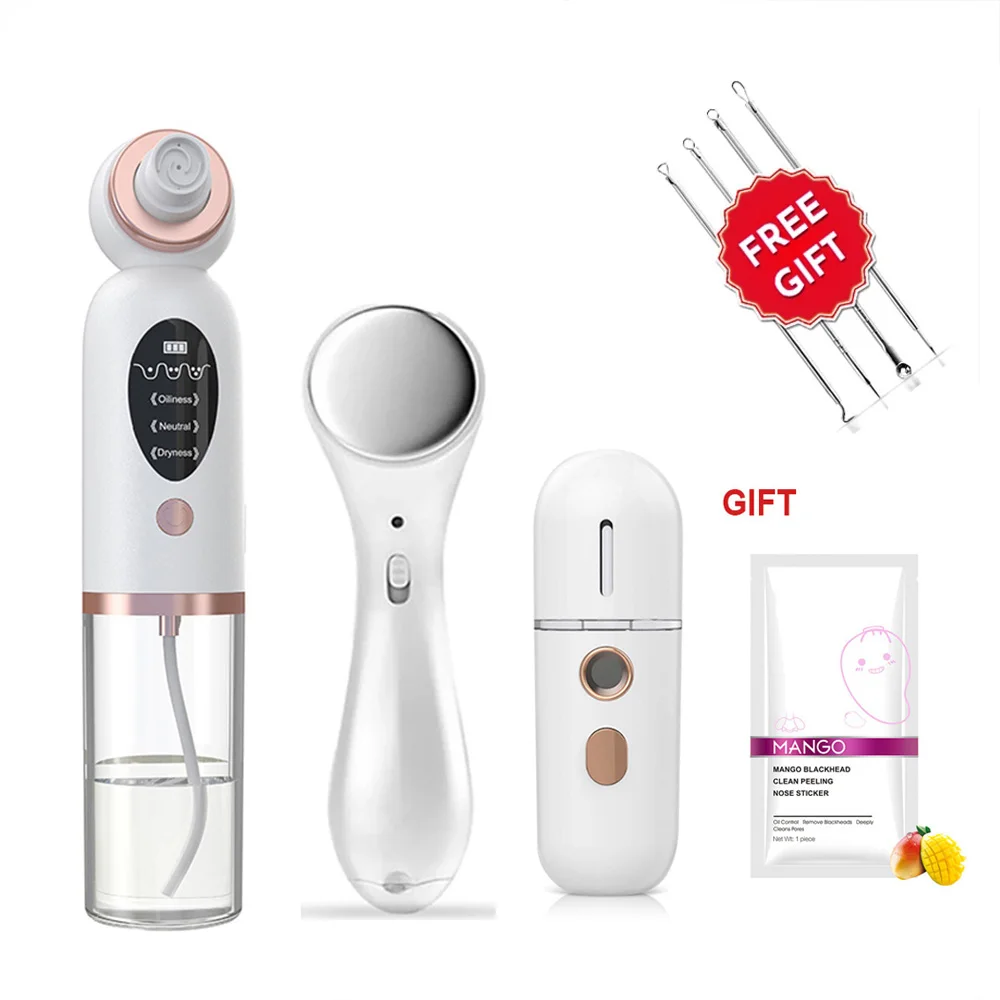 

Blackhead Remover Skin Vacuum Pore Cleaner Suction Acne Pimple Removal Mini Nano Facial Steamer Radiofrecuencia Facial Cleaning