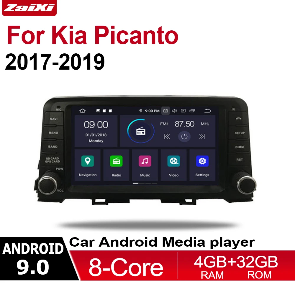 

Автомобильный мультимедийный плеер для Kia Picanto 2017-2019, 2din, Android, GPS, навигация, система радио, стерео, IPS экран, головное устройство