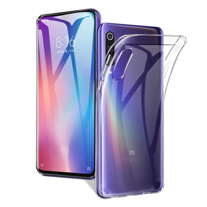 Мягкие прозрачные чехлы для телефонов Xiaomi Mi 9 Mi 9 SE Mi9, глобальная версия Mi9SE, ультратонкие Силиконовые чехлы из ТПУ, прозрачные брендовые новые чехлы на заднюю крышку