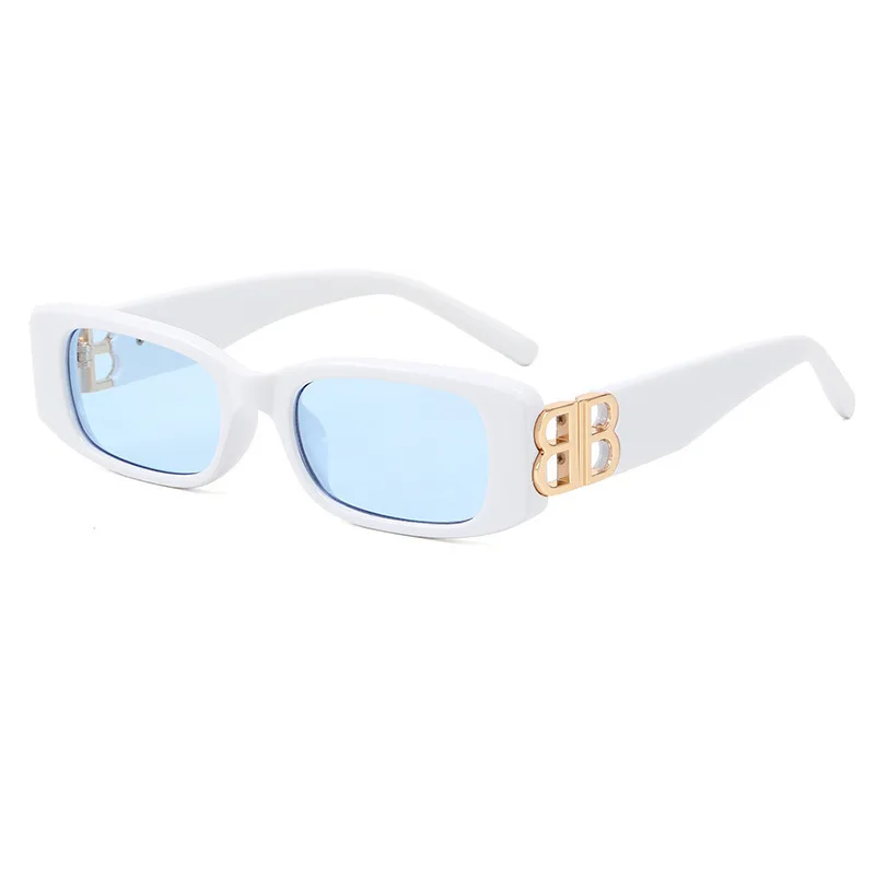 

2021 Nova Liga De Ouro Carta Óculos De Sol Para Meninas Pequeno Quadrado Quadro Óculos De Sol Feminino Oceano Oculos Uv400