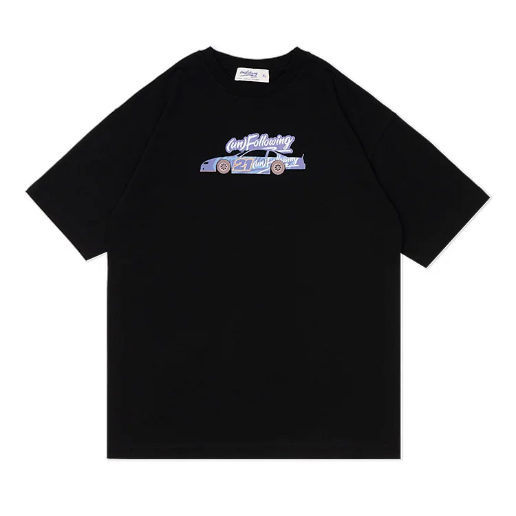 

2021 fashion brand pays homage to Nasca competition co branded loose casual printing short sleeve cotton t-shirt tee men and