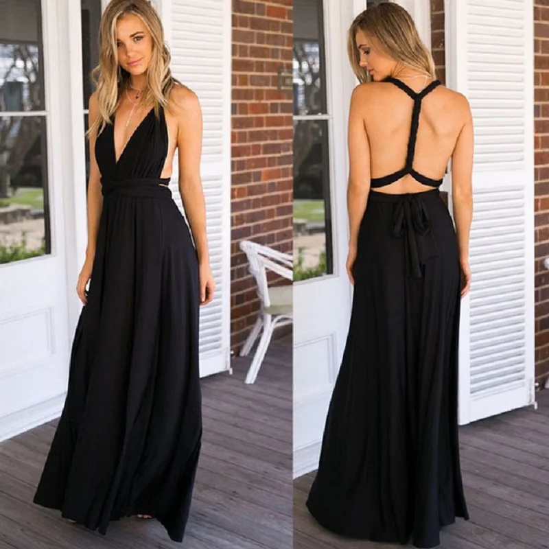 

Sexy Women Multiway Wrap Convertible Boho Maxi Club Red Dress Bandage Long Dress Party Bridesmaids Infinity Robe Longue Femme