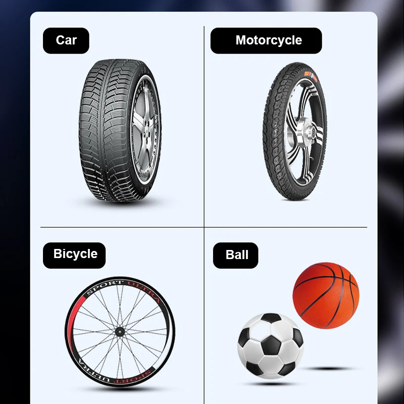 

Car Air Compressor Mini Portable Electrical Air Pump Rechargeable Digital Tire Inflatable Pump Inflator With Charging Function