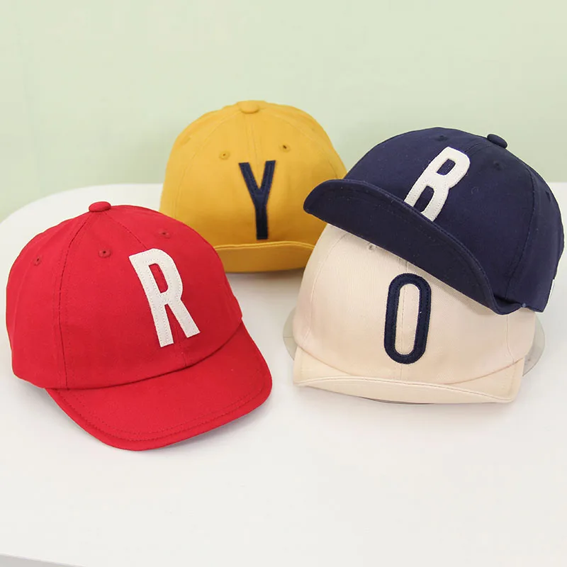 

Spring Summer Cotton Baby Letter Cap Baby Kids Boy Adjustable Baseball Caps Boys Girl Hats Children Snapback Hip-Hop Sun Hat