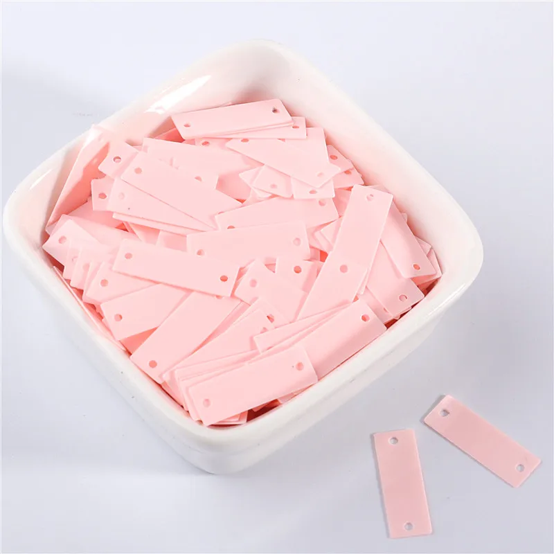 Квадратные прямоугольные пайетки с двумя отверстиями 6 х19 мм 200 шт.|flat sequins|sequins