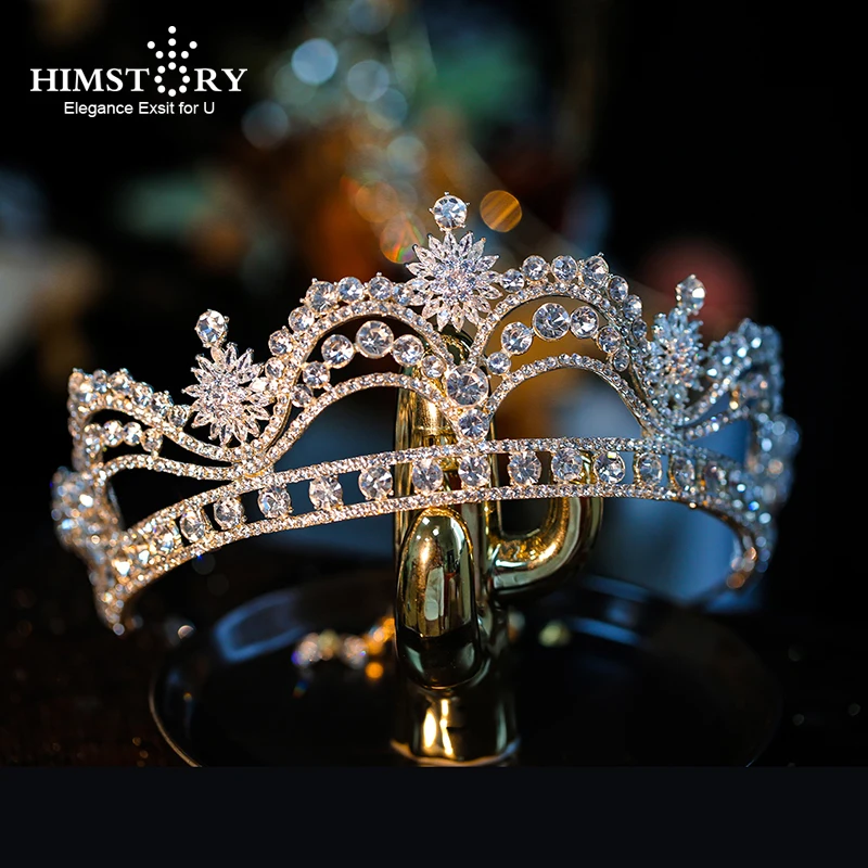 

HIMSTORY Tiaras And Crowns Baroque Wedding Hair Accessories for Women Bride Fashion Jewelry Princess Headpiece Rhinestone Gift