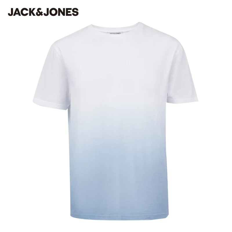Мужская футболка с круглым вырезом JackJones 100% хлопок градиентом короткими рукавами